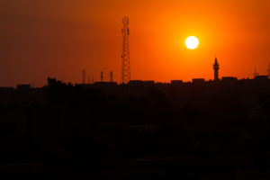 Kairo, Giseh, Ägypten, Sonnenuntergang Kairo, Giseh, Ägypten, Sonnenuntergang